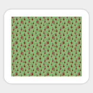 Green Strawberry Pattern Sticker